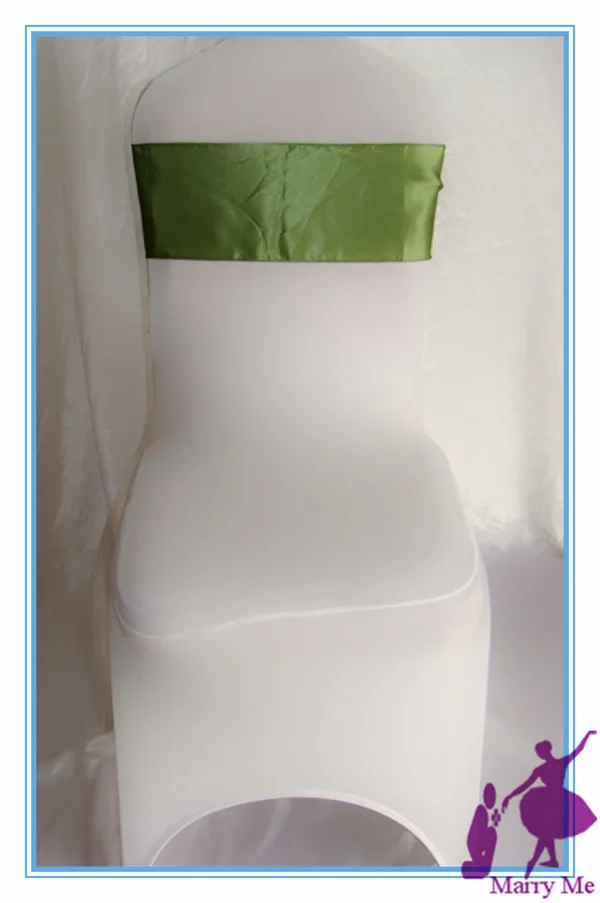 Hot Sale 200pcs New Dark Green Satin Chair Sash for Wedding /Party FREE