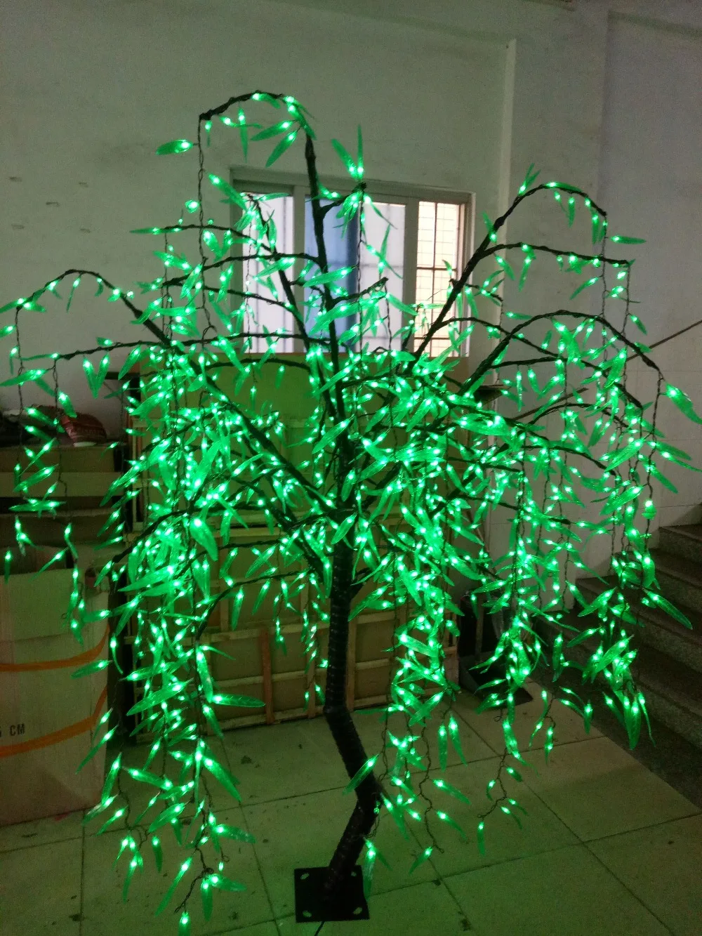 Светодиодный Willow Tree Light 1080 шт. лампы 2 м/6.6FT зеленый цвет непромокаемые праздник/сад/вечерние/свадебные декор Рождественская елка свет