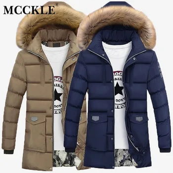 

Winter Thicken Fur Collar Parka Men Jacket Hooded Removable Patckwork Men's Parkas 2019 Warm Coat For Man Outwear Plus Size 4XL