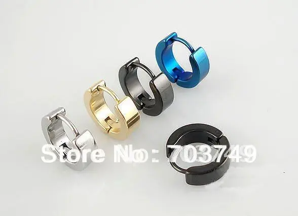 

4mm 316L stainless steel body piercing jewelry Earring ring Ear button Earring rings 50pcs - 01011