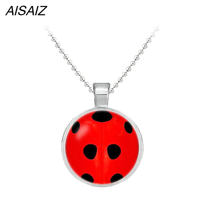 

The soles of your feet Glass Gems Pendant Necklace Silver Color Round Charms Lady Bug Girl and Black Cat Necklace Christmas gift