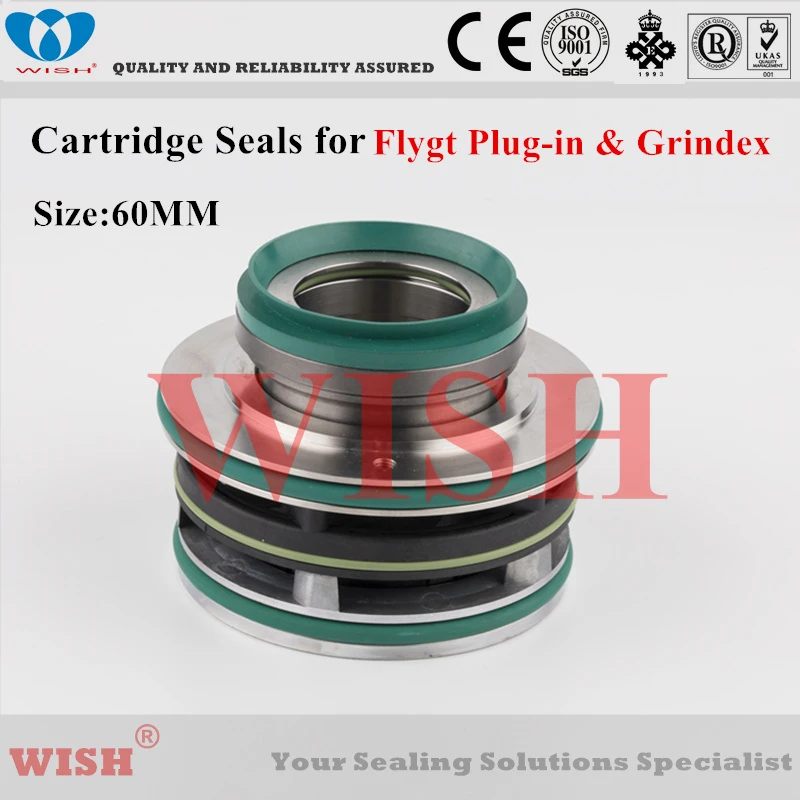 

60mm cartridge seal /Flygt plug-in and Grindex pump mechanical seal 3202, 4670, 4680, 5100.300, 5100.310, 5150.300 & 5150.310
