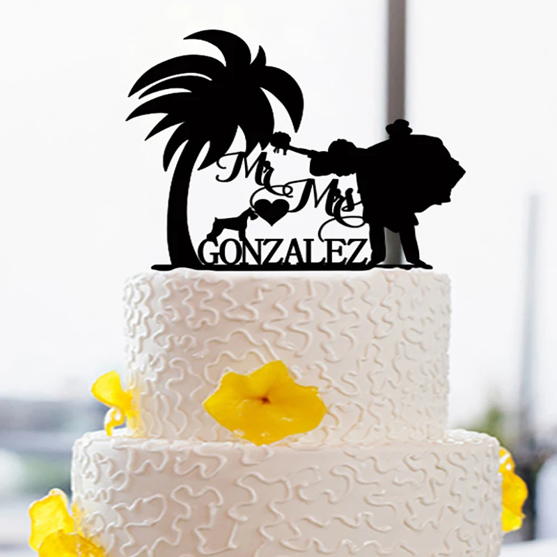 

Creative Bride & Groom Cake Topper For Wedding Acrylic Party Ad Wedding Cake Toppers Custom