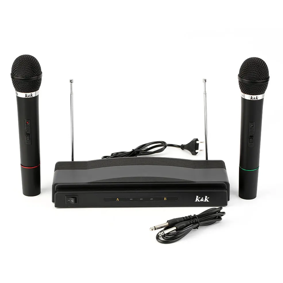 

10PCS Professional Wireless Microphone System Dual Handheld 2 x Mic Receiver