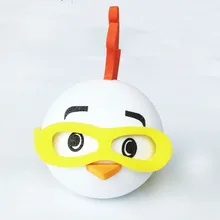 Красный хвост цыпленок с Очки мило очаровательны мультфильм куклы Телевизионные антенны мяч ева пены воздушные топперы украшение автомобиля укладки крыши орнамент