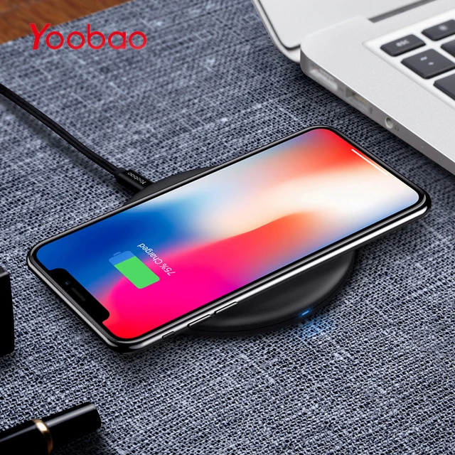 Yoobao Беспроводной Зарядное устройство для iPhone X Быстрая Зарядка универсальная QI Беспроводное зарядное устройство Pad для iPhone 8 Plus для samsung Galaxy S8 телефон