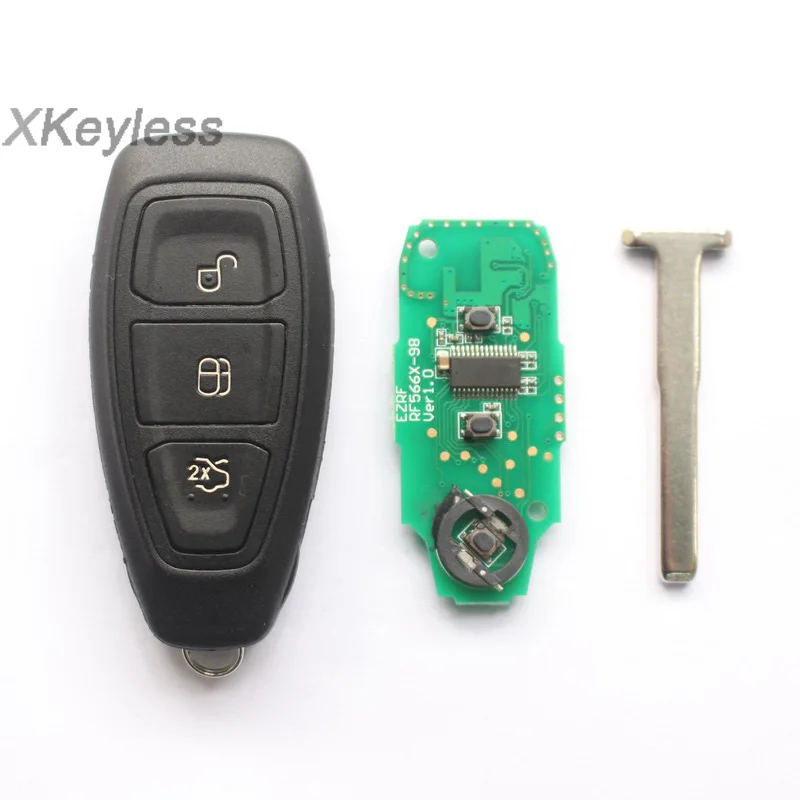 Пульт дистанционного управления для Ford Focus Mondeo Kuga Fiesta C Max Galaxy B EcoSport fob 433 МГц|controller