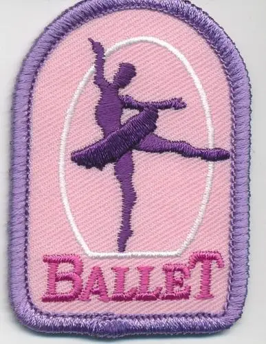 Ragazza Ragazzo Cub Balletto Rosa Lezione Di Classe Divertente Patch Crest Badge Scout Guida Mostra
