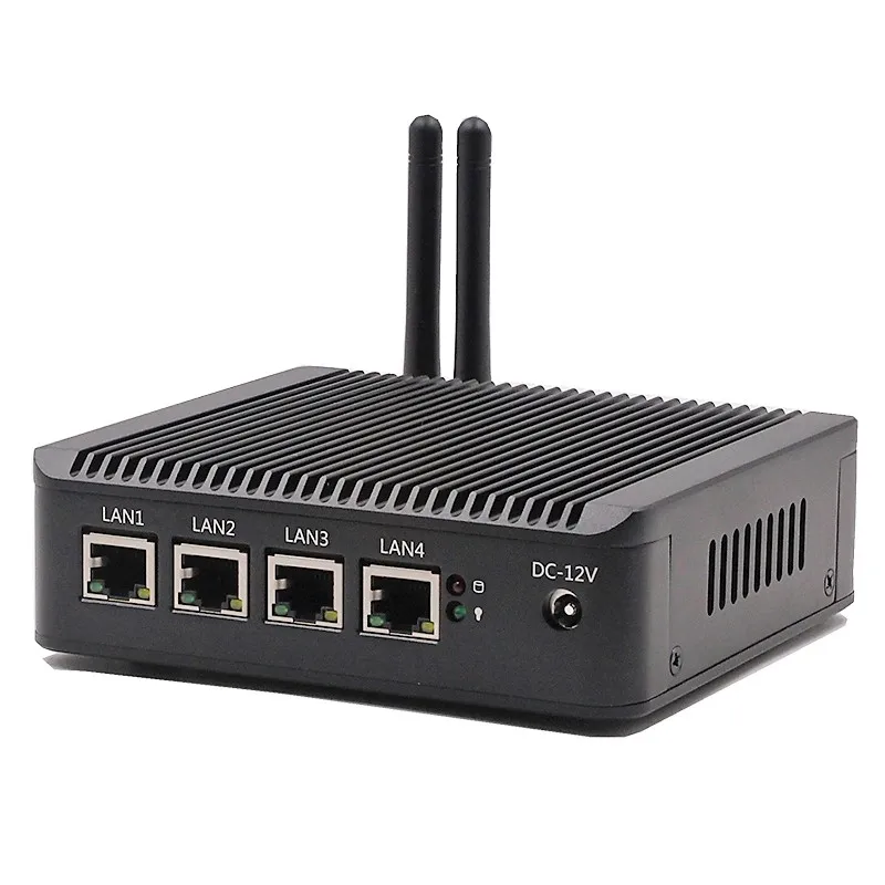 Горячая Распродажа Embedded j1900 Quad Core Mini PC 4 LAN Port Linux Pfsense OS|Мини ПК| |