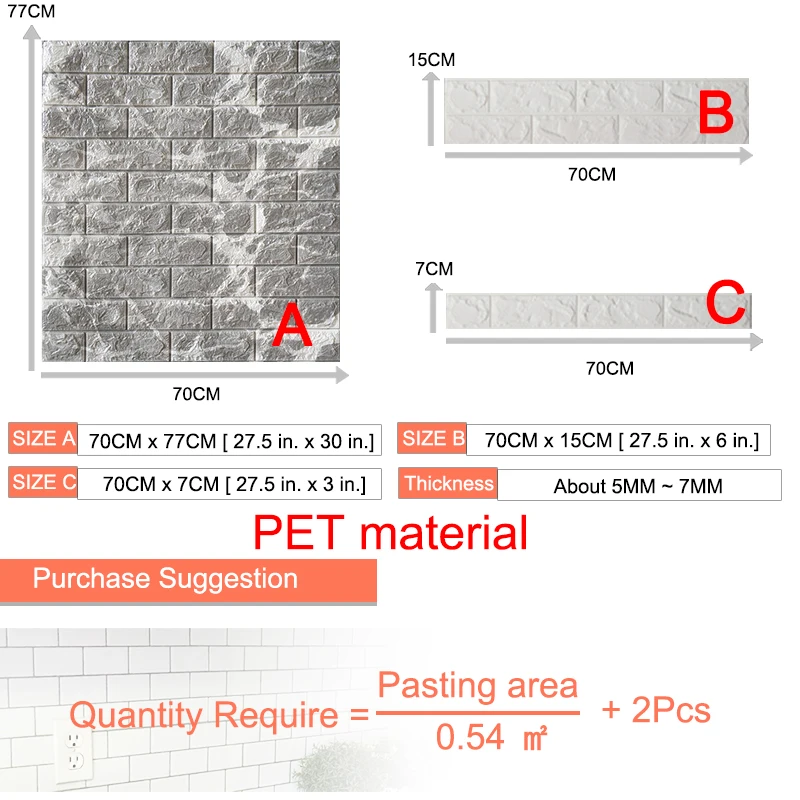 10 pcs 3D Wall Paper Brick Waterproof Wall paper 3D DIY Self-Adhesive Decor For Bedroom Kids Room Living Room Wallpaper Paper 10 pcs 3D Wall Paper Brick Waterproof Wall paper 3D DIY Self-Adhesive Decor For Bedroom Kids Room Living Room Wallpaper Paper