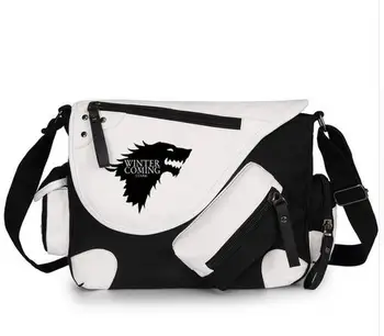 

Game of Thrones A Song of Shoulder Handbag Bag School Canvas Casual Zipper Boys Girl Crossbody Bags Schoolbag Messenger Bag Gift