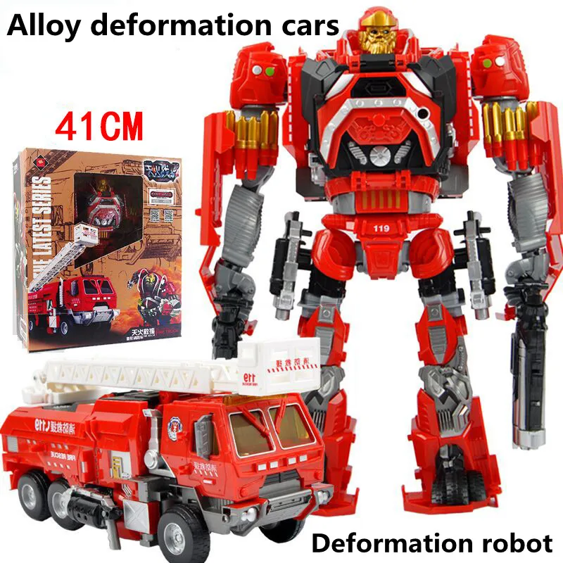 

Alloy deformation cars,deformation robot,high simulation fire truck models,metal diecast,DIY toys,toy vehicles,free shipping