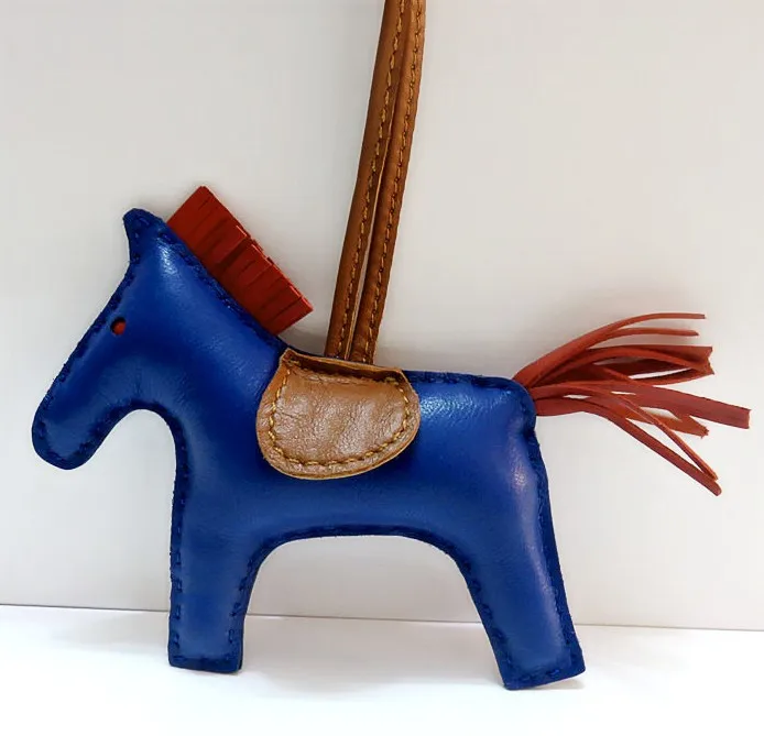 Famous Brand Cute Luxury Handmade Lambskin Genuine Leather Horse Keychain Pendant Animal Key Chain Women Bag Charm Accessories Famous Brand Cute Luxury Handmade Lambskin Genuine Leather Horse Keychain Pendant Animal Key Chain Women Bag Charm Accessories