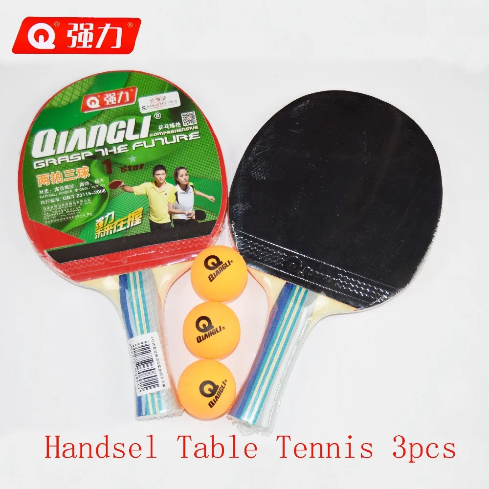 

Authentic Qiangli 1pair T1210 ping pong 3pcs free table tennis blade table tennis rubber table tennis racket