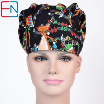 

Hennar Surgical Scrub Caps Bouffant Caps Dancing Deer Cotton Scrub Hats For Women Hospital Medical Tieback Elastic Surgical Caps