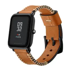 Леонид 20 мм ремень из натуральной кожи для Huami AMAZFIT Band металлической застежка Quick Release ремешок для Huami AMAZFIT smart watch