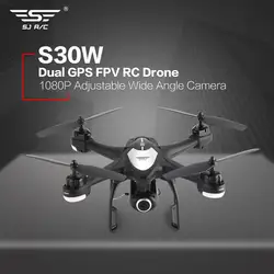 SJ R/C S30W г 2,4 г двойной gps позиционирования FPV системы RC Quadcopter Дрон с P 1080 P Регулируемый широкий формат Wi Fi камера Follow Me зависания