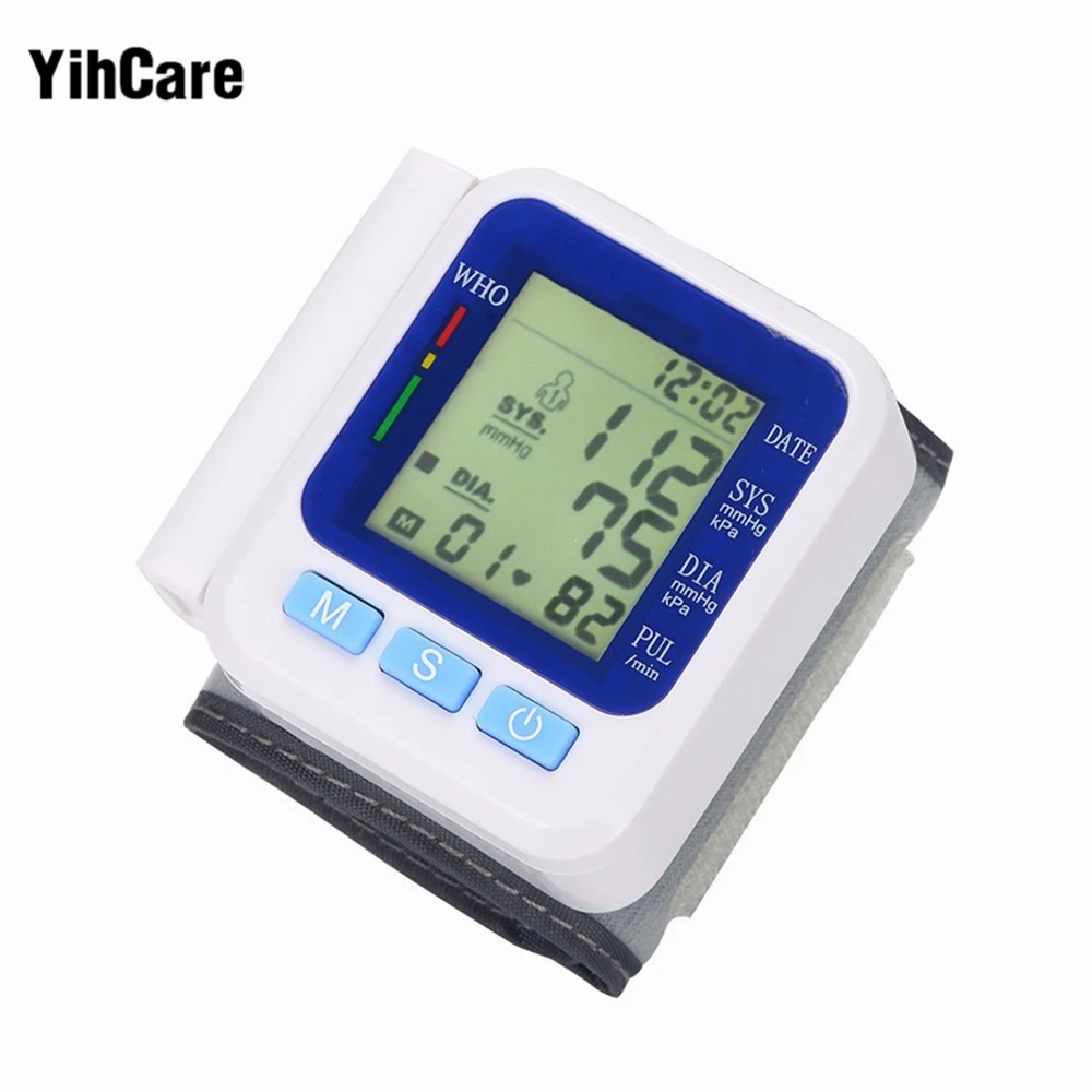 

YihCare Germany Chip Automatic Wrist Digital Blood Pressure Monitor Tonometer Meter for Measuring And Pulse Rate Health Care