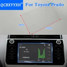 Car Styling 7 Inch GPS Navigation Screen Steel Glass Protective Film For Toyota Prado Control of LCD Screen Car Sticker