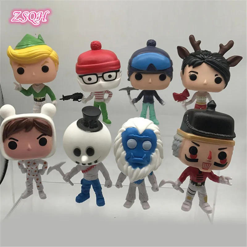 

Fortnight 8pcs/Lot Figure Onesie Fortnited Battle Royale Crackshot Codename ELF Slushy Soldier Red-nosed Raider Gift For Kids