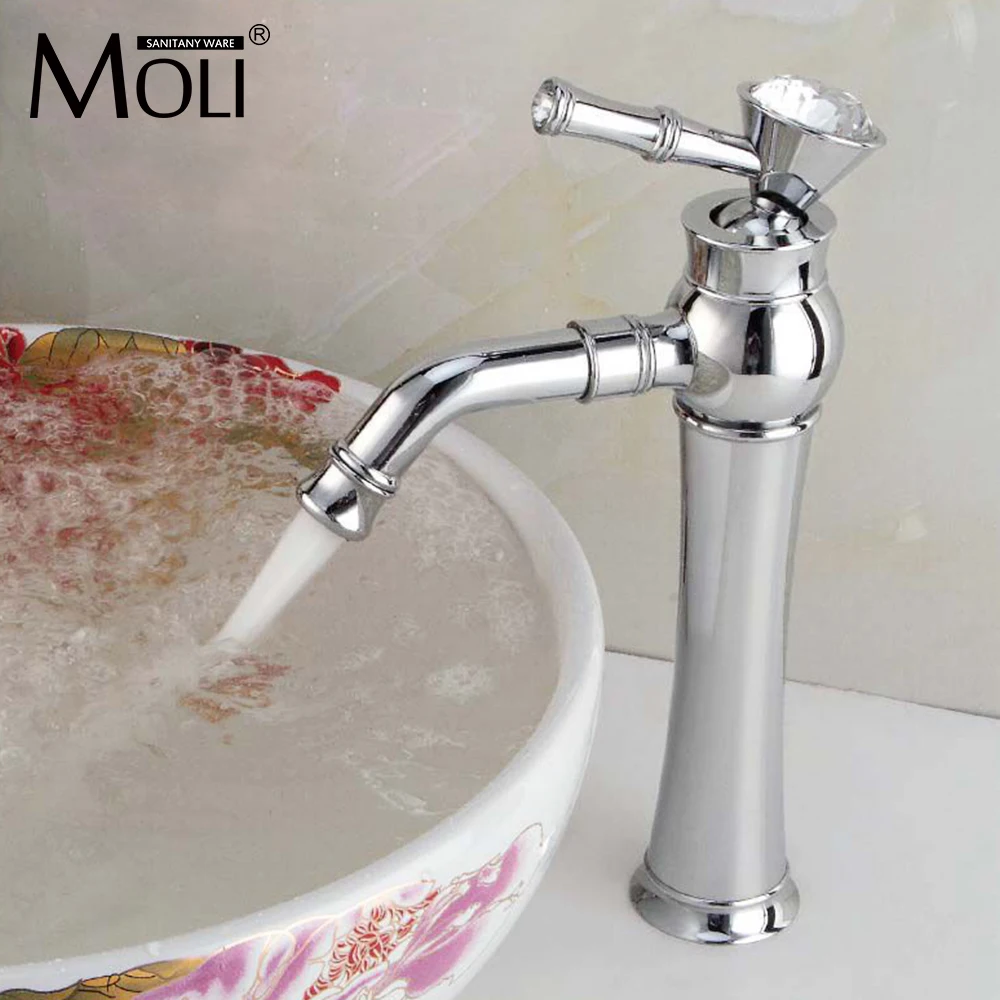 Bathroom faucets crystal handles tall faucet for bathroom basin sink