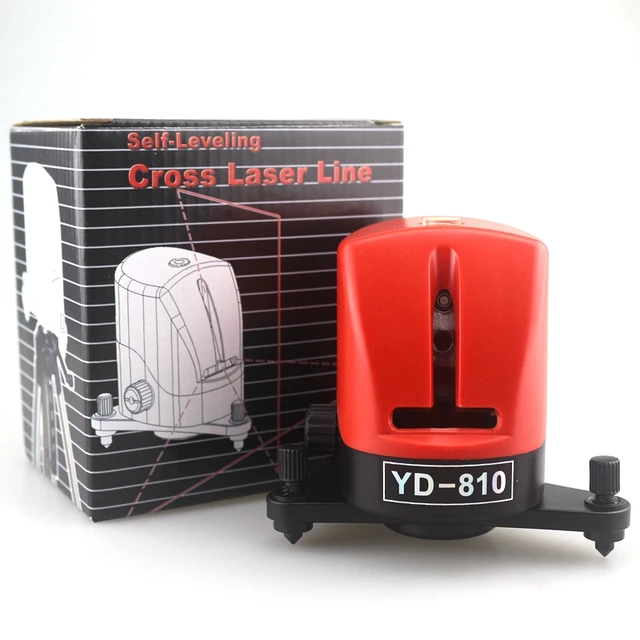 Best Price ACUANGLE A8810 Laser Level 2 Cross Red Line Levels Measuring Instrucment 360 degree Self-leveling YD-810 635nm Automatic