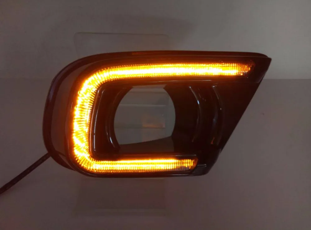 

Qirun led drl daytime running light for Dodge Journey 2014-2016 with yellow turn signal and wireless control