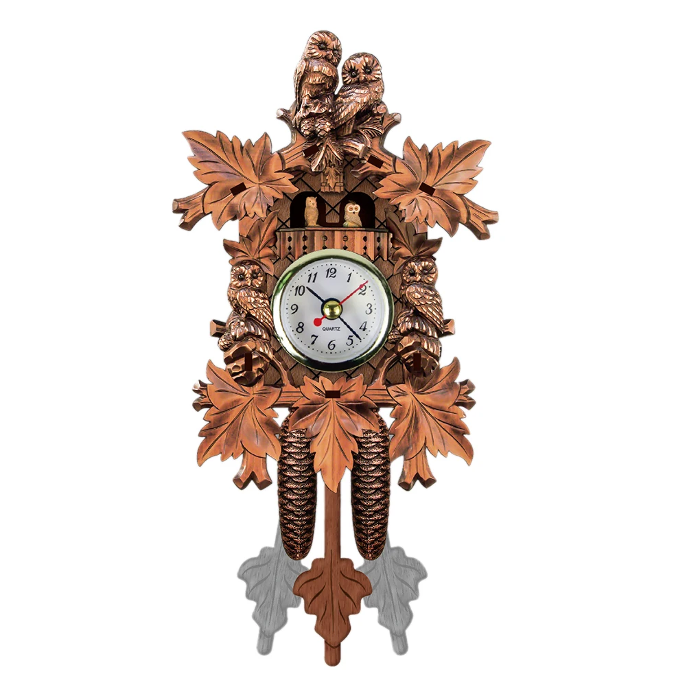 Ретро 3D Мультфильм Настенные часы с кукушкой Деревянный Европейский Стиль Гостиная Спальня кукушка часы для дома часы «сделай сам» без Батарея