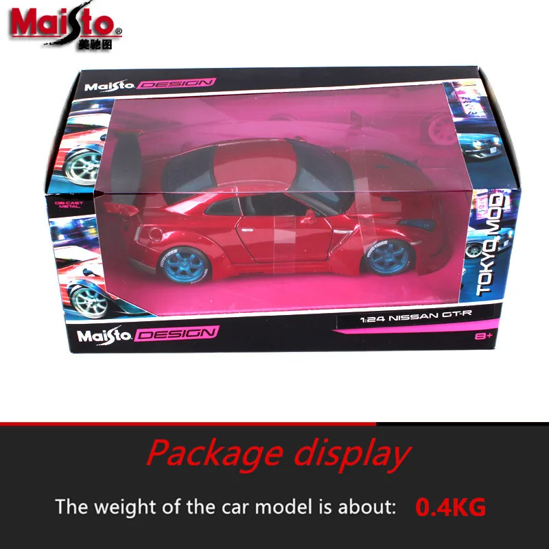 Модель автомобиля Maisto 1:24 Nissan GTR из сплава в стиле ретро декоративная коллекция