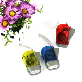 

Hot Selling No Battery Torch Hot Worldwide La linterna 3 LED Dynamo Wind Up Flashlight Hand-pressing Crank