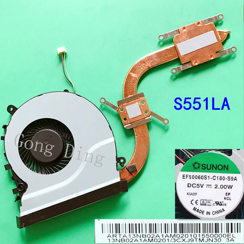 New notebook CPU fan heatsink radiator Fit for ASUS Vivobook N591L N591LN N591LB 13NB0691AM0401 S551LB S551LA S551LN S551 S551L