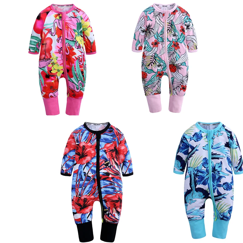 

2019 Romper baby boy Girl spring autumn Cotton long sleeve Floarl print newborn rompers clothing toddler costume jumpsuit