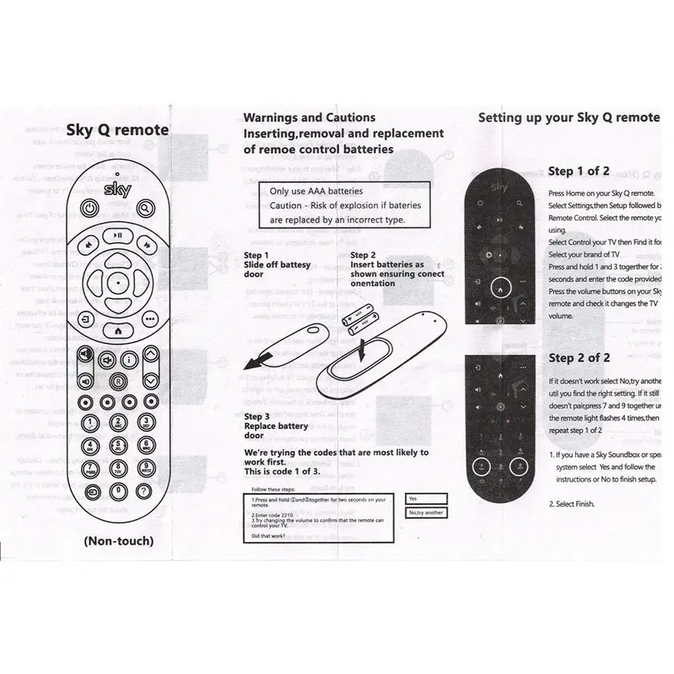 sky sound box replacement remote