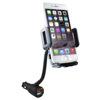 

New 3-in-1 Car Mount Cigarette Lighter Voltage Detector Dual USB Car Holder for Phone