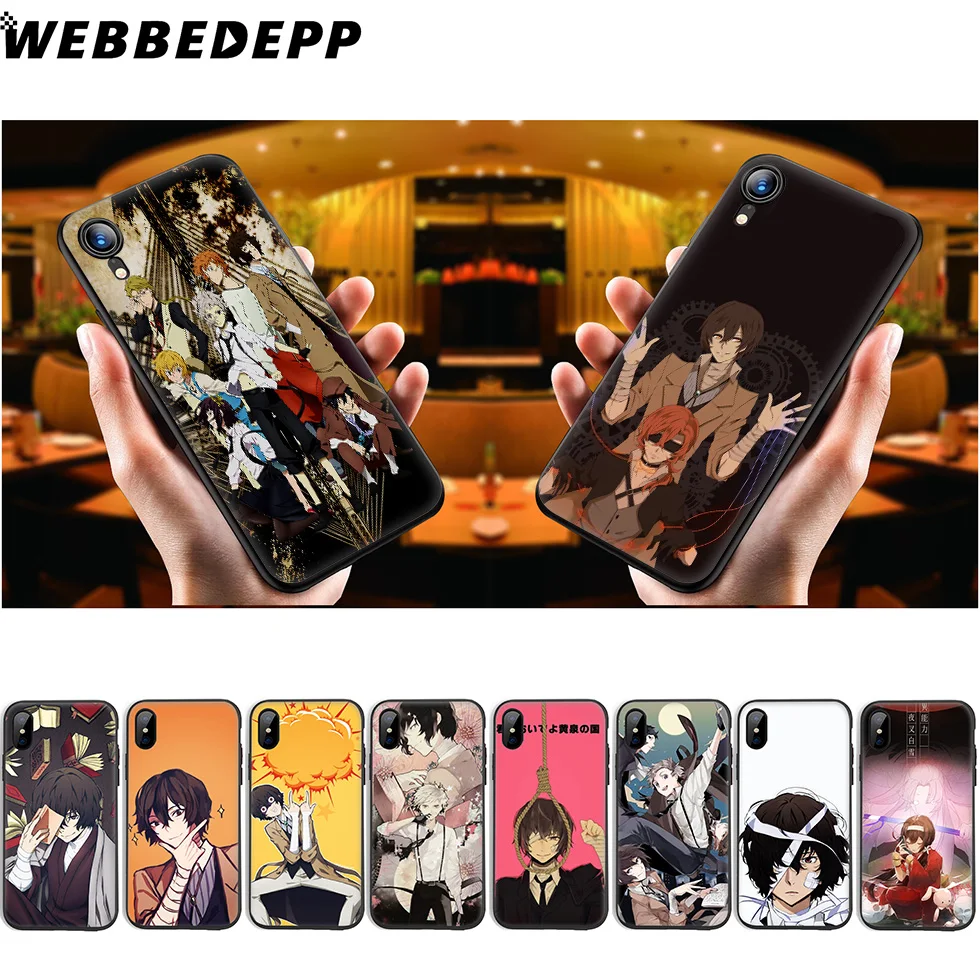 WEBBEDEPP Bungou Stray Dogs Anime Soft Silicone Case for iPhone 11 Pro Xr Xs Max X or 10 8 7 6 6S Plus 5 5S SE |