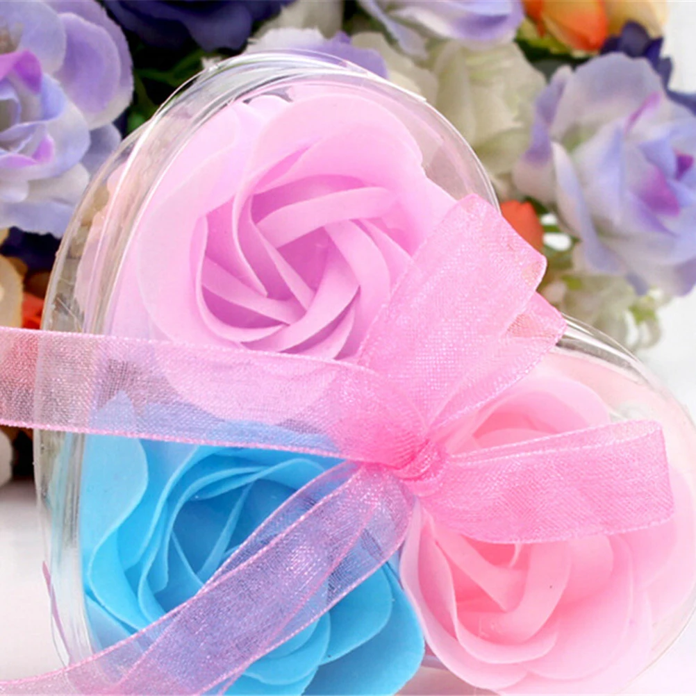 Good Value Rose-Flower-Soap Body-Soap Bath Heart-Scented Wedding-Decoration 3pcs/Box bYX8yo3A