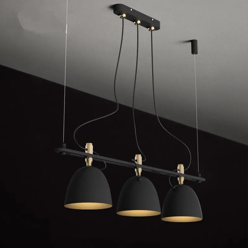 

Nordic modern pendant light Creative minimalist living room pendant lamp iron adjustable hanging lights dining room three-head