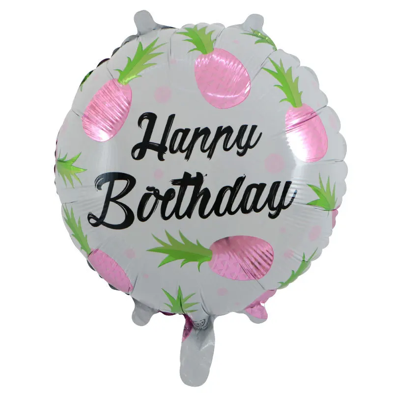 18 дюймов 1 шт. С Днем Рождения Фольга Воздушные шары День рождения Декор ананас Гелий воздушные вечерние шары Фламинго вечеринок - Цвет: Насыщенный сапфировый