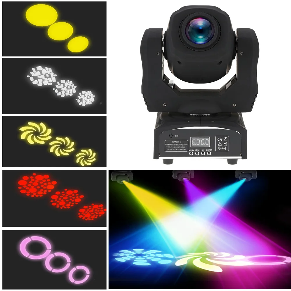 

DJ Auto-run DMX512 Sound-activated Master-slave 60W LED 8 Gobos 8 Colors Stage Effect Light Lighting Fixture RGBW 9/11 Channel