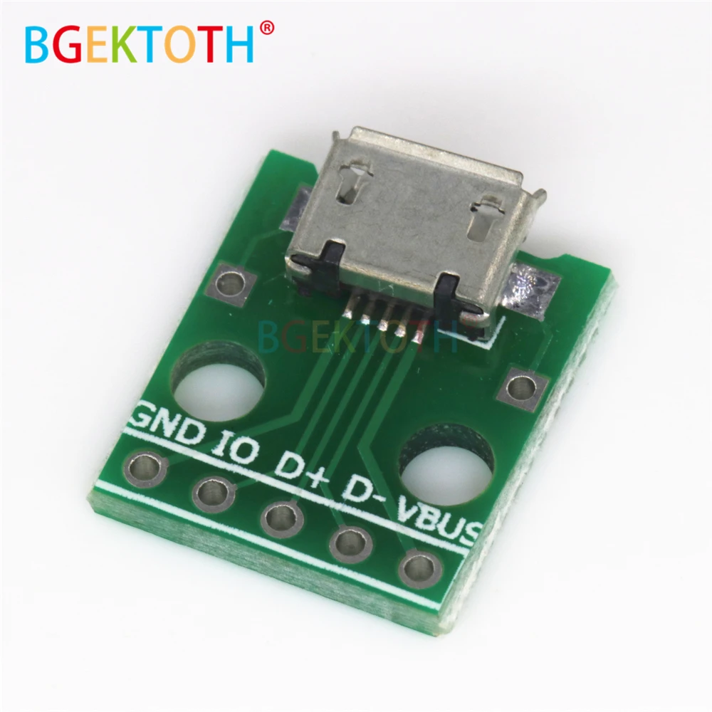 1 шт. микро USB DIP адаптер 5pin Разъем конвертер печатной платы типа в|Детали и