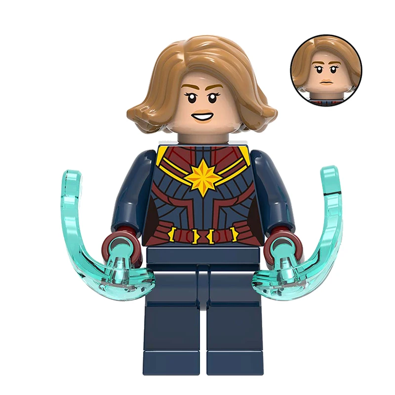 

Single Sale Legoings Super Heroes Captain Marvel Avengers 4 Endgame Carol Danvers Building Blocks Kids Toys for Children XH1127