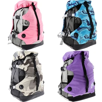 Roller Skates Backpack Inline Skates Skating Shoes Boots Carry Bag Ice Skates Storage Knapsack Outdoor Sports Bags For Men Women adjustable carbon fiber shoes for kids speed skates shoes roller skating children inline skate boots professional