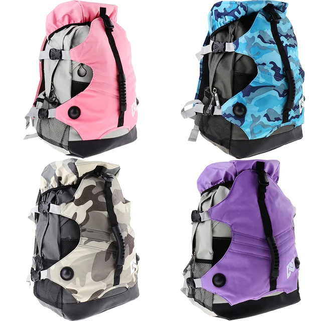 US $21.37 Roller Skates Backpack Inline Skates Skating Shoes Boots Carry Bag Ice Skates Storage Knapsack Outd
