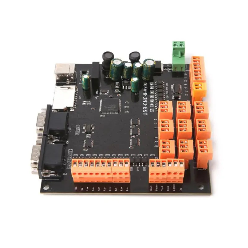  Controlador de Motor paso a paso USB 9 ejes 100KHz con interfaz MPG para máquina de grabado