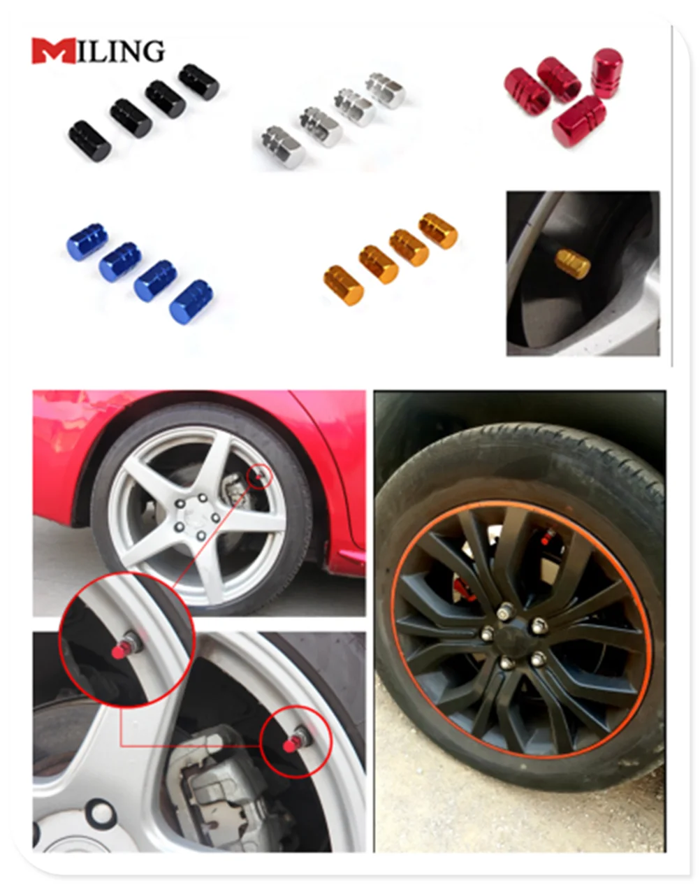 

Aluminum Car Wheel Tires Valves Tyre Stem Air Caps Airtight Cover For Mercedes Benz CLS CLK CLA GLK ML SLK Smart Any Ca