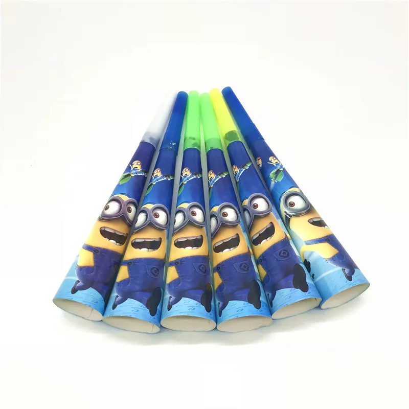 Cartoon Minions Theme 6Pcs/Lot Gender Reveal Funny Noise Maker Horn