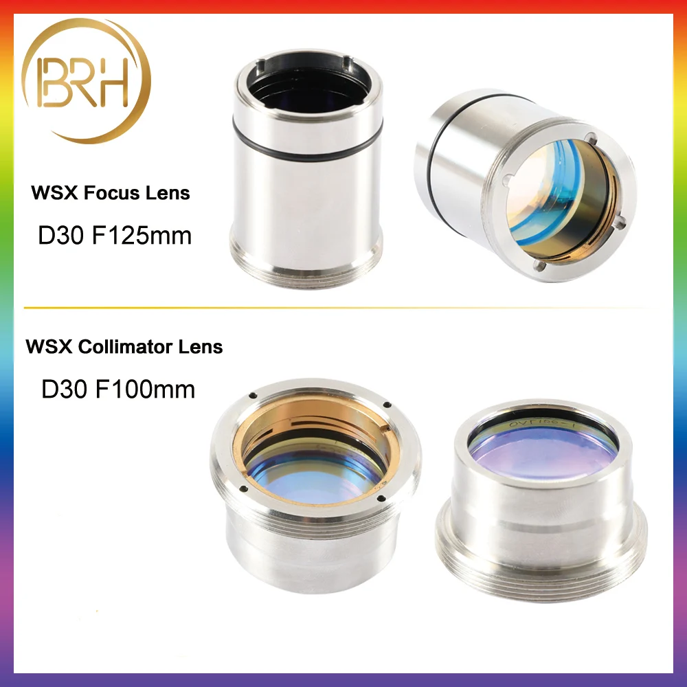 

BRH Fiber Laser Focus Lens D30 F100 F125mm with Lens Holder for WSX Laser Cutting Head WSX-GQ-JT-02 2000W 4000W 0-4KW Wholesale