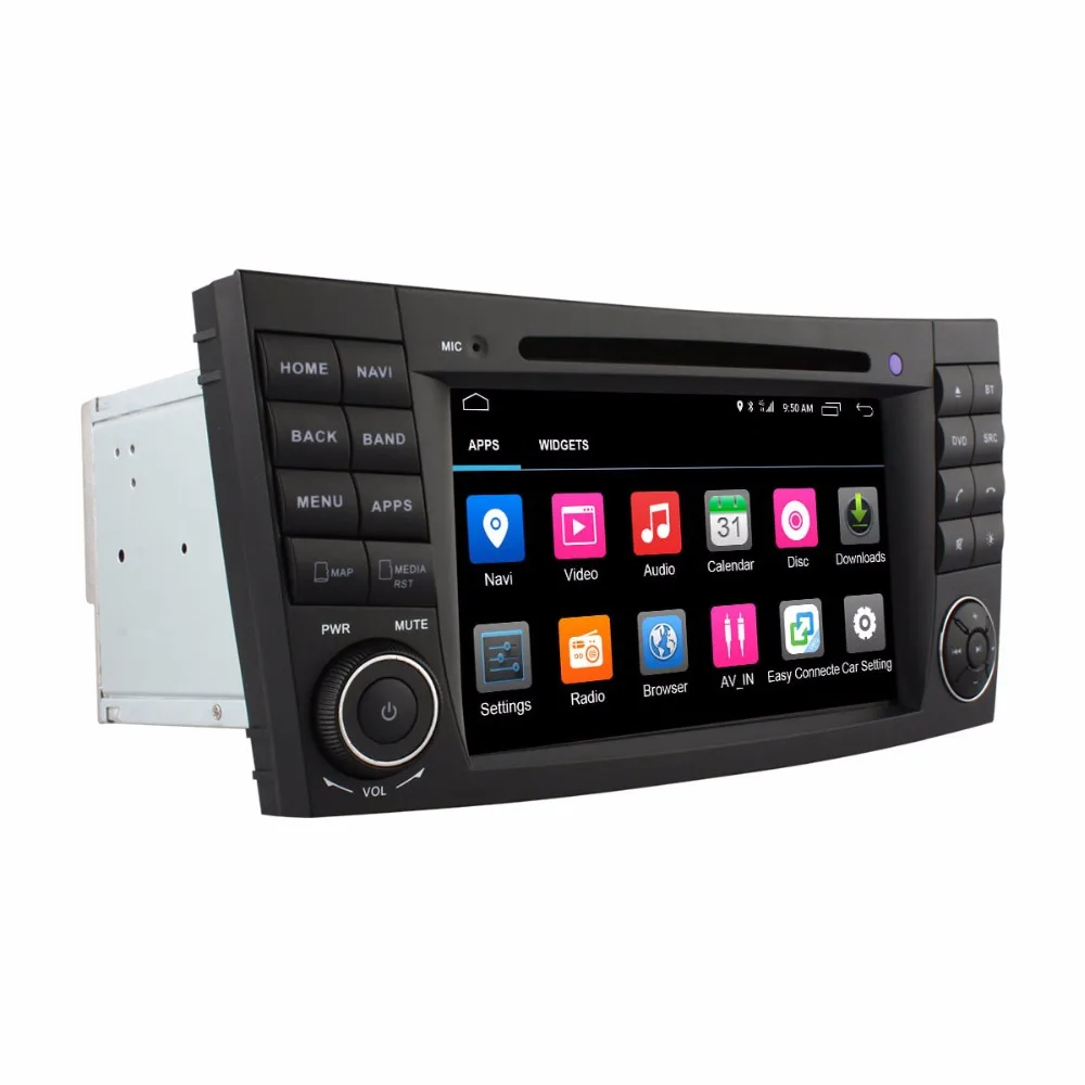 Top 4G SIM LTE Android 6.0 Octa 8 Core 1024*600 Car DVD Player for Mercedes E Class W211 W209 W219 WIFI Radio GPS 2GB RAM 32GB ROM 3