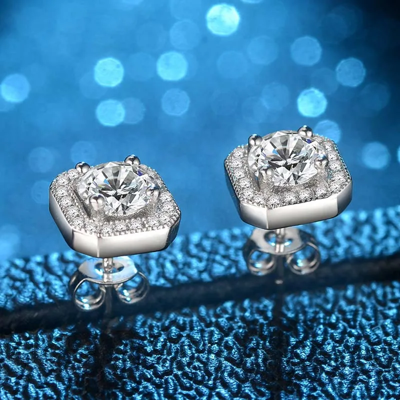 pure zircon stud earring