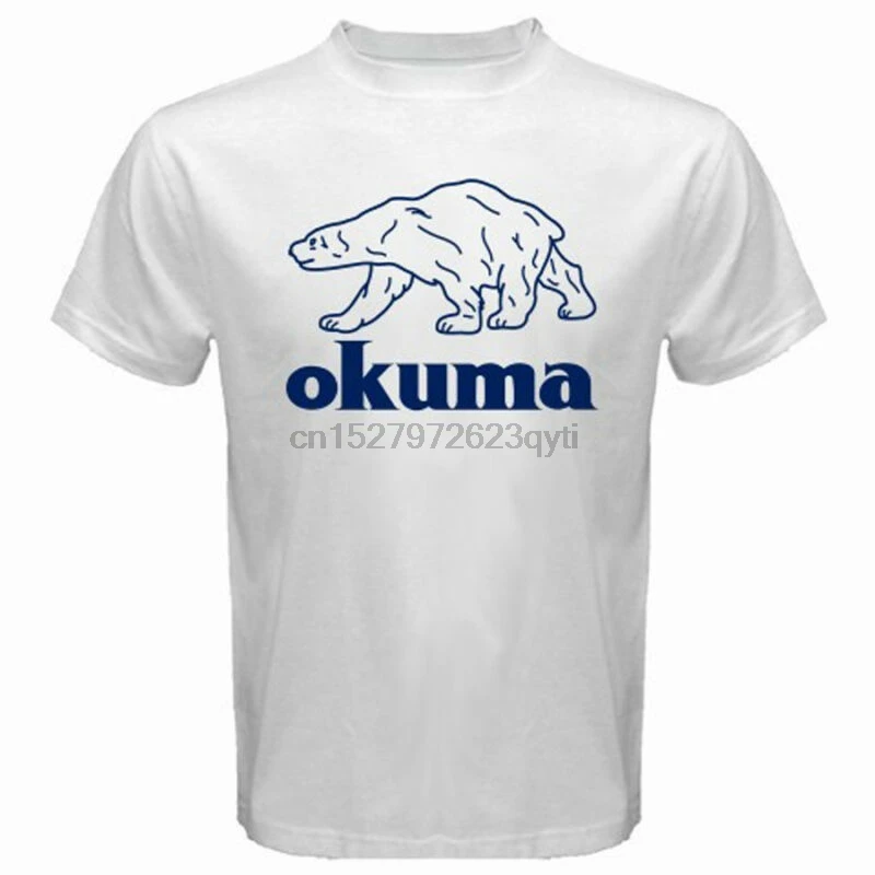 New Okuma Fishing Logo Men's Black T-Shirt Size S 3XL